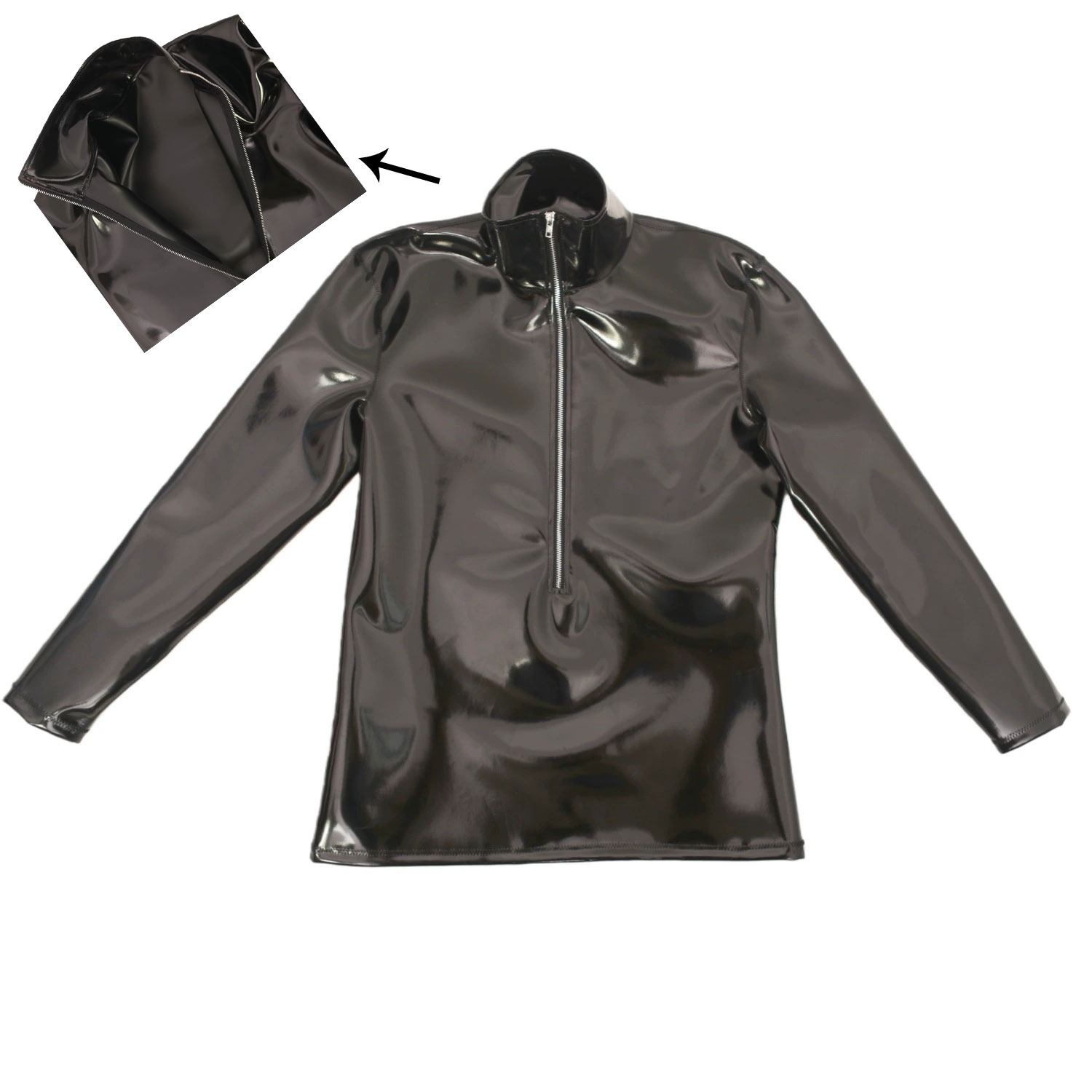 Mens Fashion Wear - Новая модная ткань, латексные мужские футболки