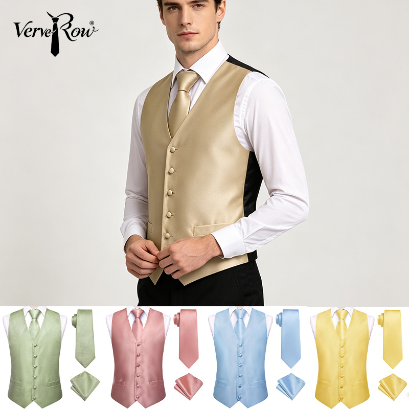 Formal Waistcoat Vest - Мужской комплект VerveRow из 3 предметов: