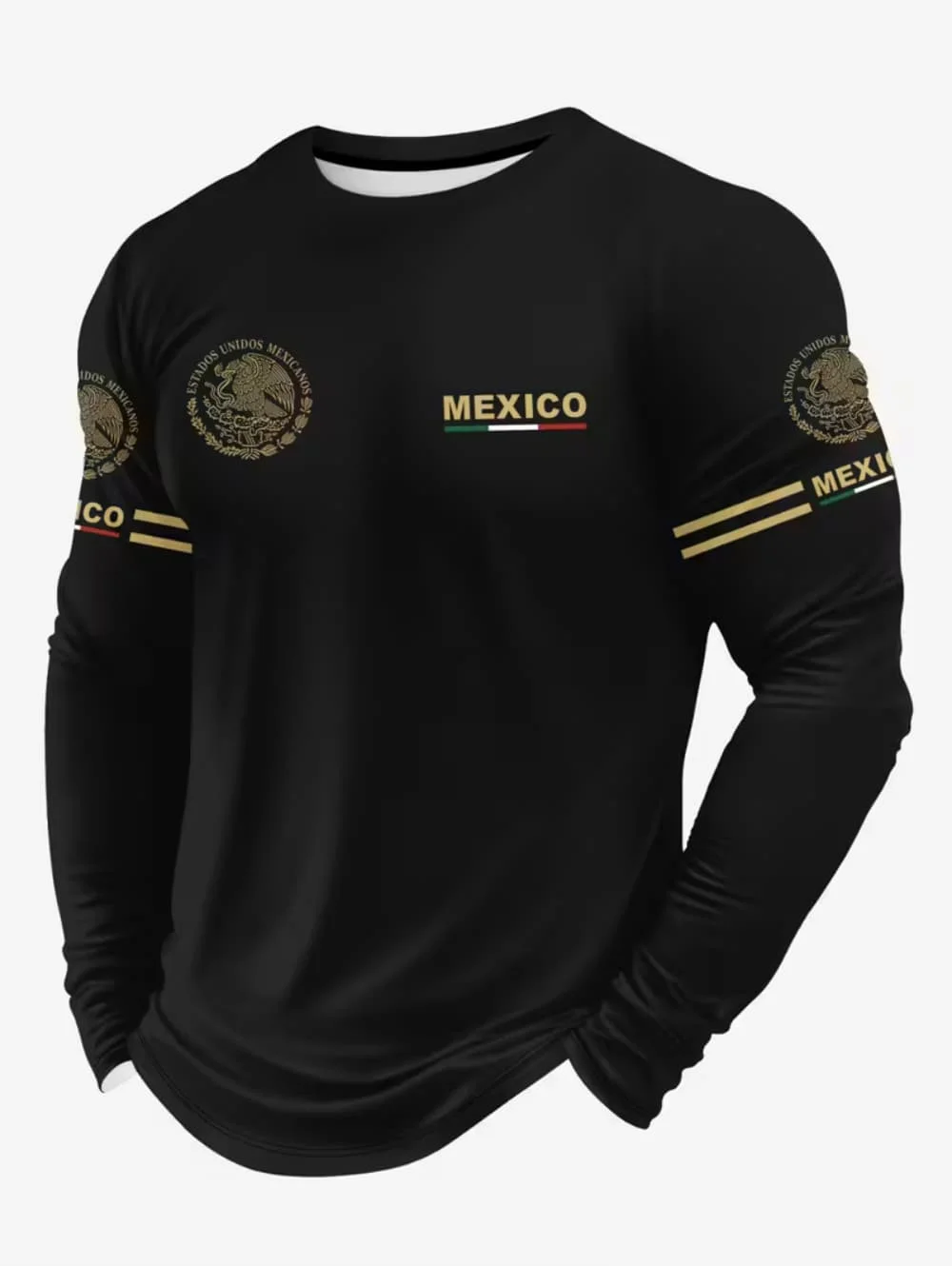 Mens Fashion Wear - Мужская футболка с принтом мексиканского орла,