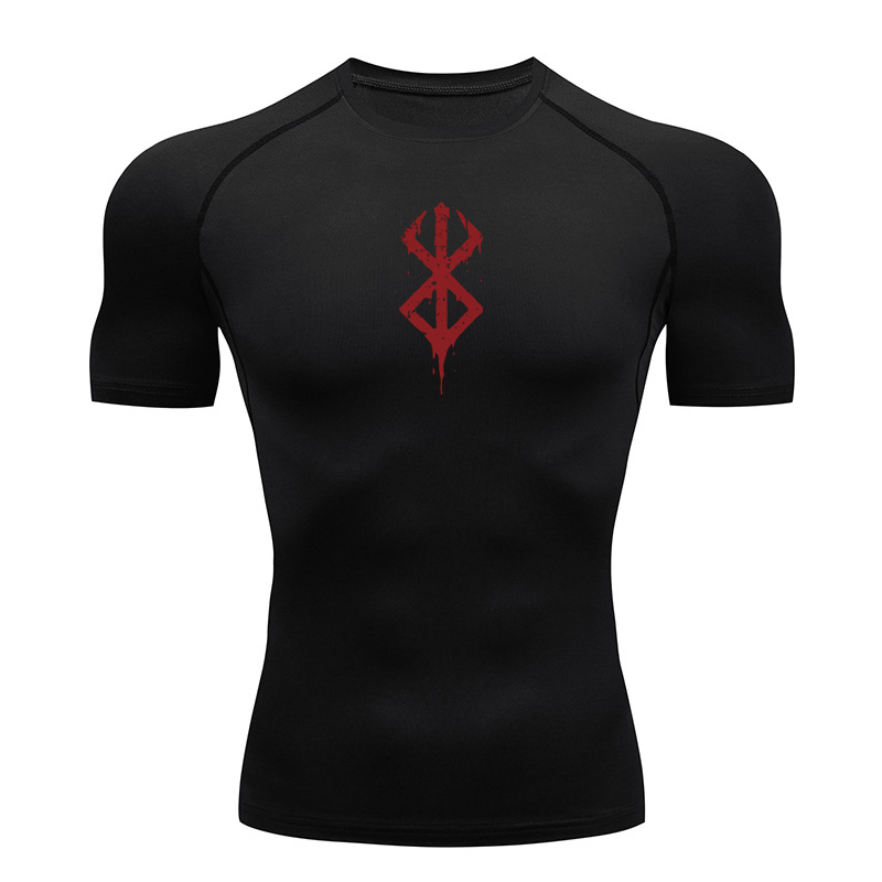 Compression Shirt Workout - Мужские компрессионные футболки с принтом, летние,