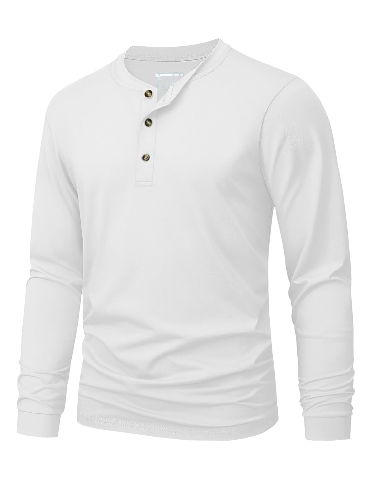 Mens Fashion Wear - Мужская футболка-хенли, простая однотонная футболка с
