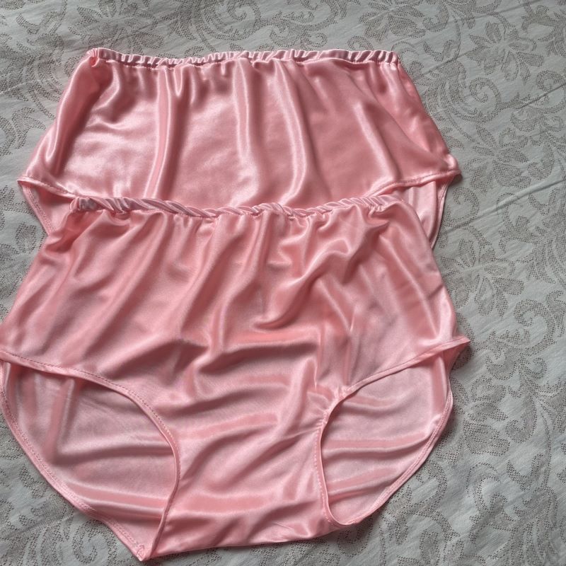 Men'S Fashion Underwear - Унисекс трусики из блестящего розового шелка,