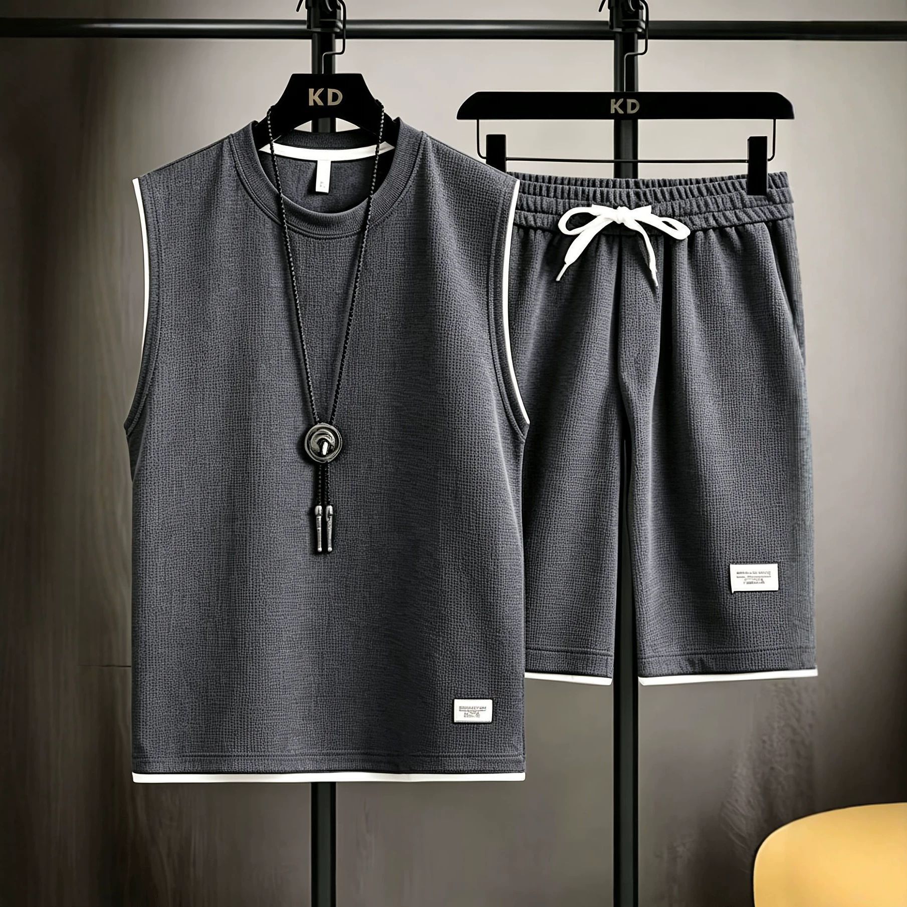 Летний мужской комплект: высок – обзор и цена Mens Fashion Vest