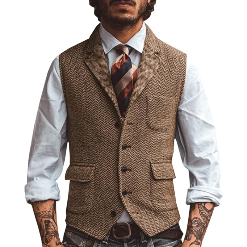 Новый мужской жилет с V-образн – обзор и цена Formal Waistcoat Vest