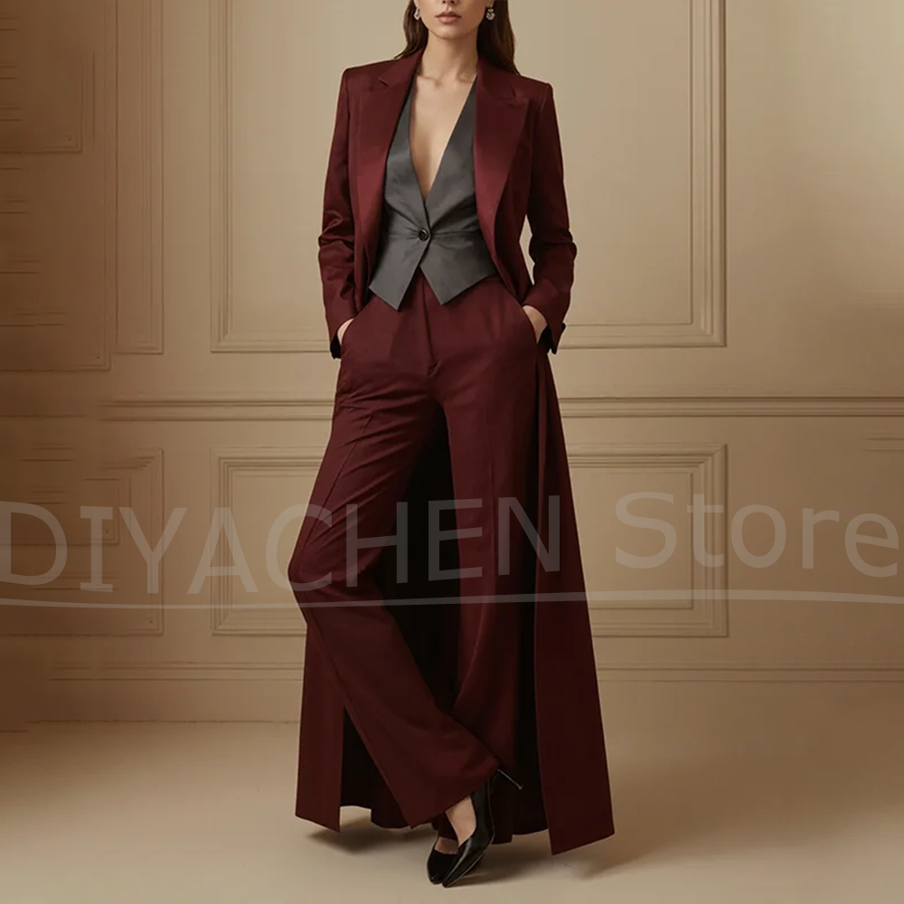 Женский костюм-тройка: бордово – обзор и цена Formal Waistcoat Vest